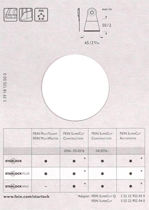 Productafbeelding Fein Bimetaal invalzaagblad 65 mm