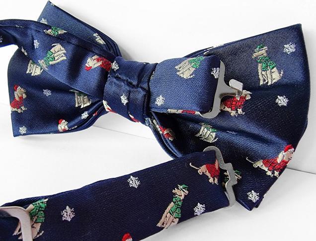 Image du produit Snazzy Santa Fliege - Weihnachtsfliege Hunde Dunkelblau von