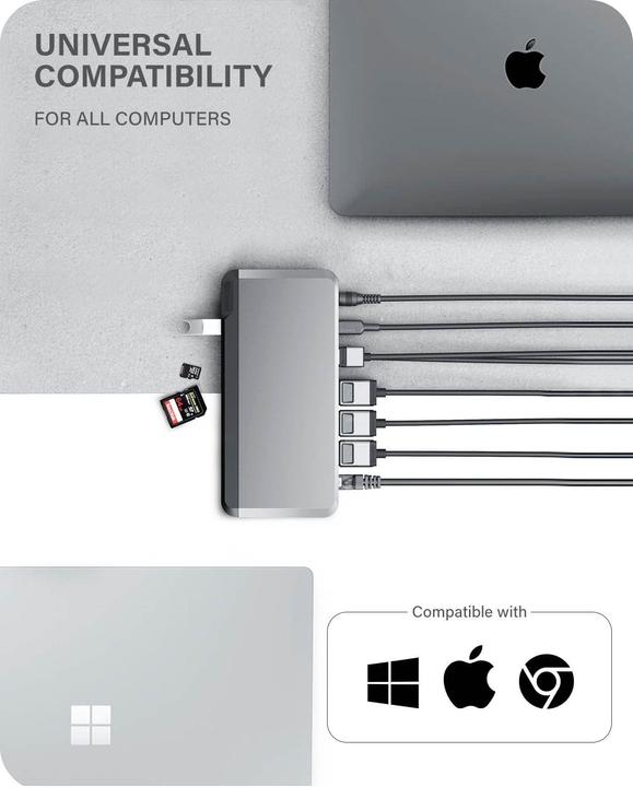 Produktbild Alogic Docking Station Universal Triple USB-C&USB-A (USB-C, 13 Ports)