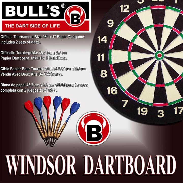 Image du produit Bull's Tableau de fléchettes en papier Windsor