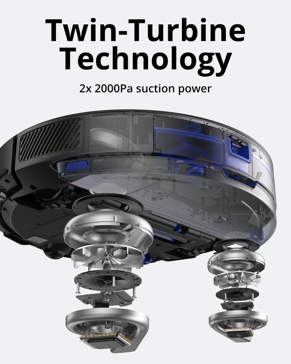 Productafbeelding eufy RoboVac X8 Robotstofzuiger Zwart Compatibel met Amazon Alexa, compatibel met Google Home, Spra... (Stofzuigrobot)