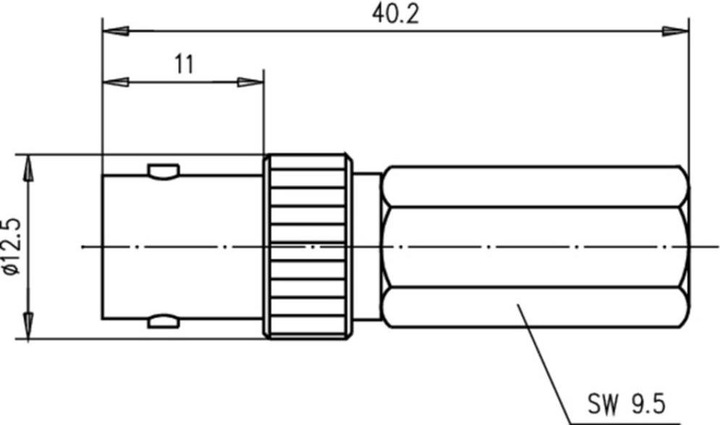 Produktbild Telegärtner BNC-Kabelbuchse G02 75 Ohm, Twist on, A13, G02 (RG-59 B/U), RG-62 A/U