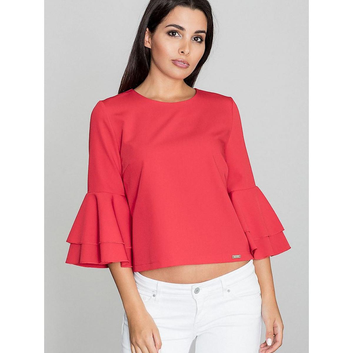 Figl, Damen, Bluse, Bluse, Rot, (XL)