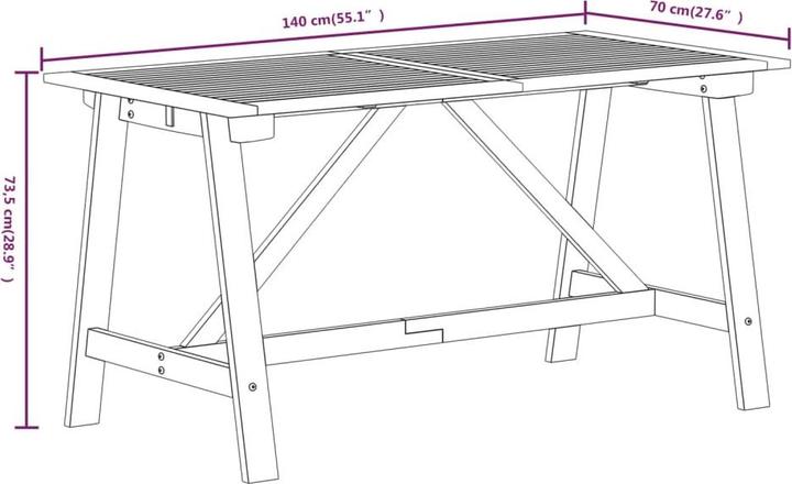 Produktbild vidaXL Shelbi (70 x 140 x 73.50 cm)