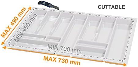 Image du produit Alusfera Range-couverts pour tiroirs 80cm en blanc