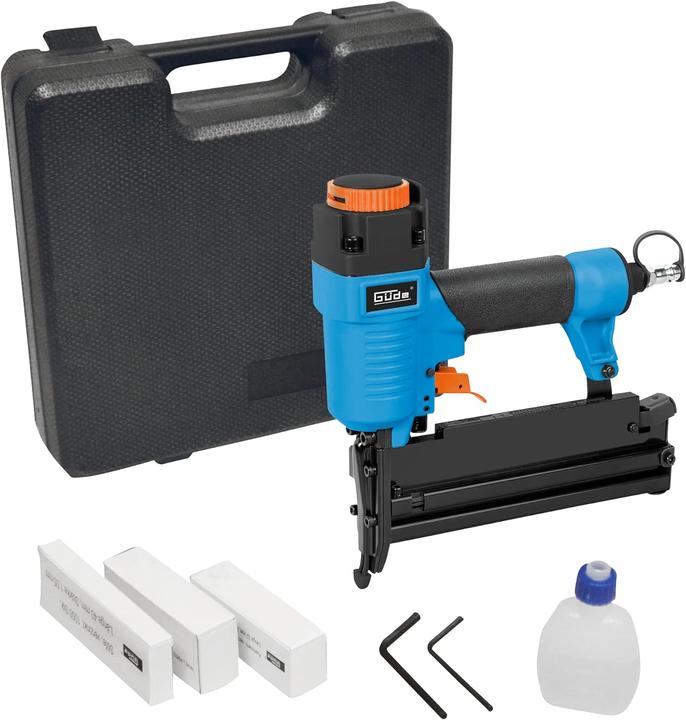 Actual product image Güde Compressed air stapler / nailer 3 in 1 20 - 40 mm 4 - 7.5 bar + 800 pcs. nail / staple set +