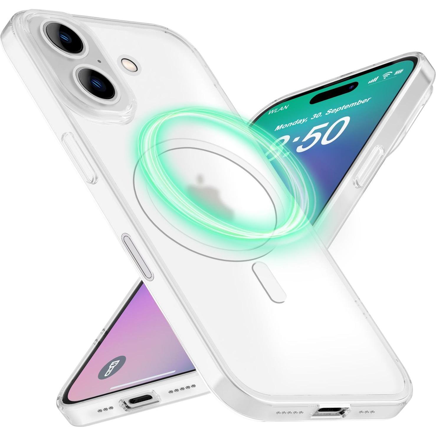 Nalia Extrem Dünnes 0,3mm Hard-Case mit MagSafe, Matte Hülle (Apple iPhone 16 Plus), Smartphone Hülle, Weiss