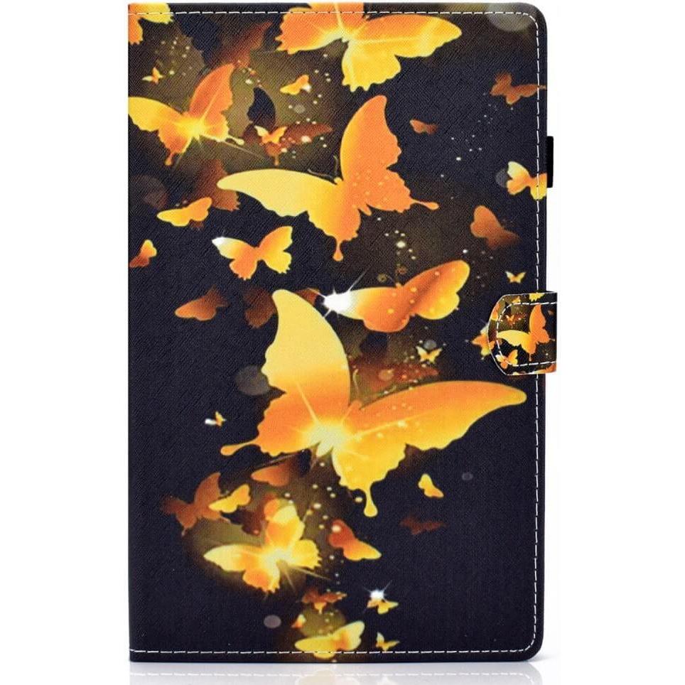 Cover-Discount Galaxy Tab A9 - Schutzhülle Schmetterling gold (Galaxy Tab A9), Tablet Hülle, Gold