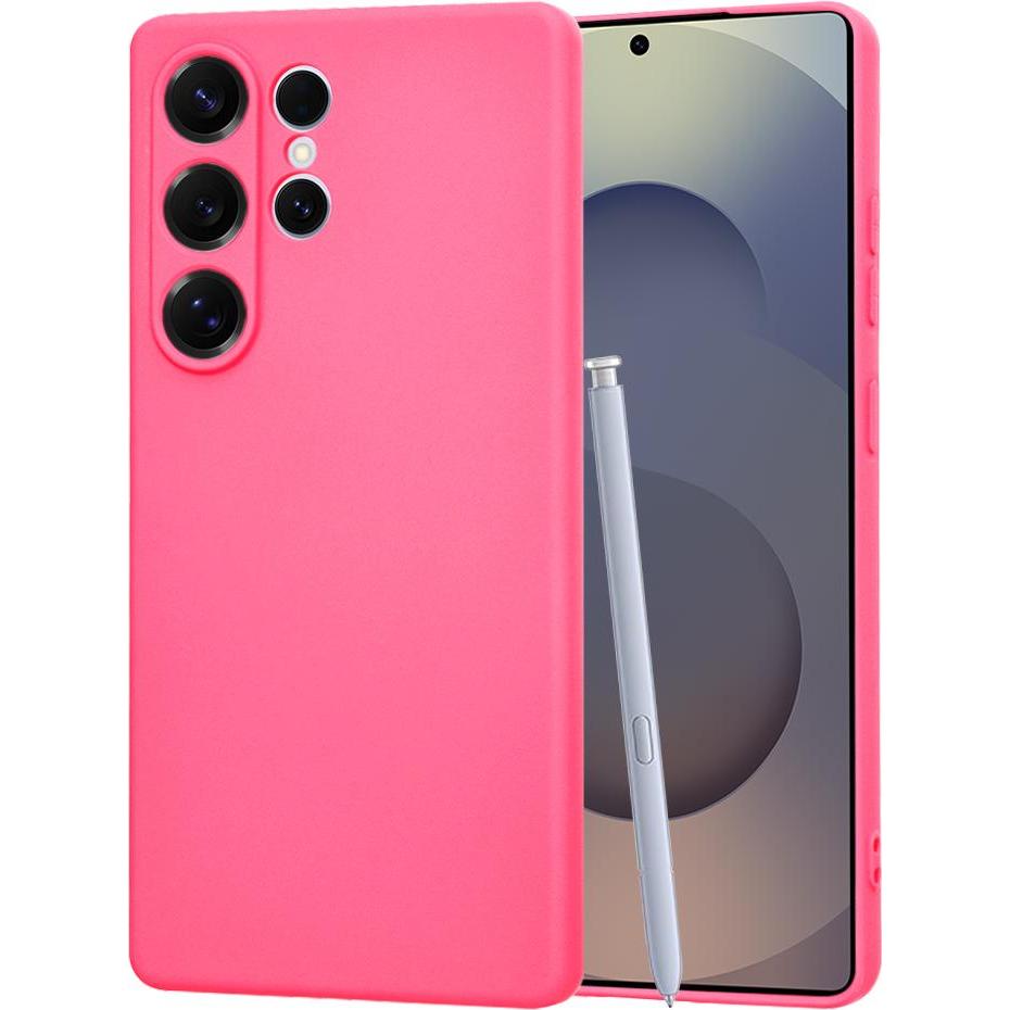 Techsuit - SoftFlex - Samsung Galaxy S25 Ultra - Hot Pink (Samsung Galaxy S25 Ultra), Cover smartphone, Pink