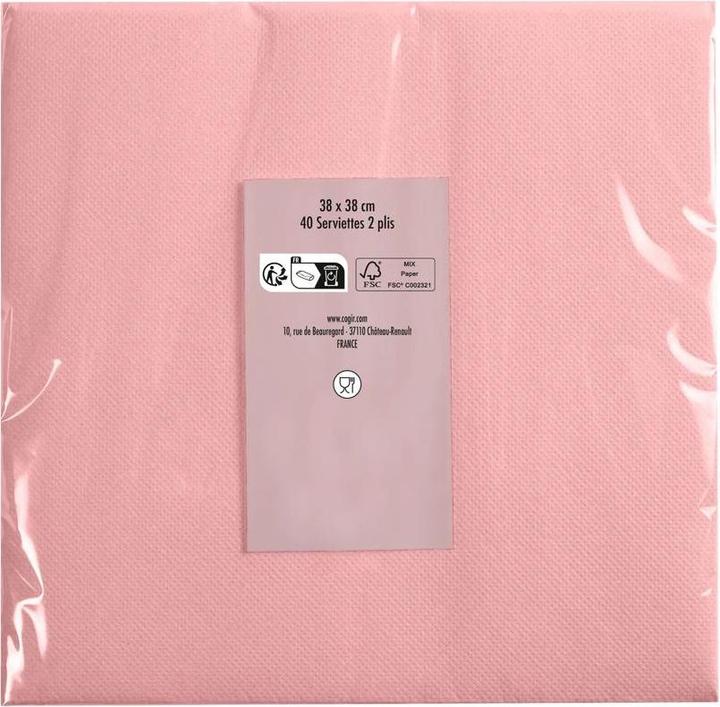 Immagine prodotto PROnappe rosa a 2 strati 19,0 x 19,0 cm 40 pz. (40 pz., 38 x 38 cm)