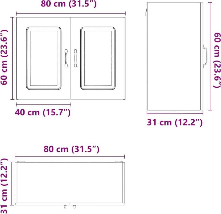 Image du produit vidaXL Küchen-Wandschrank (80 x 31 x 60 cm)