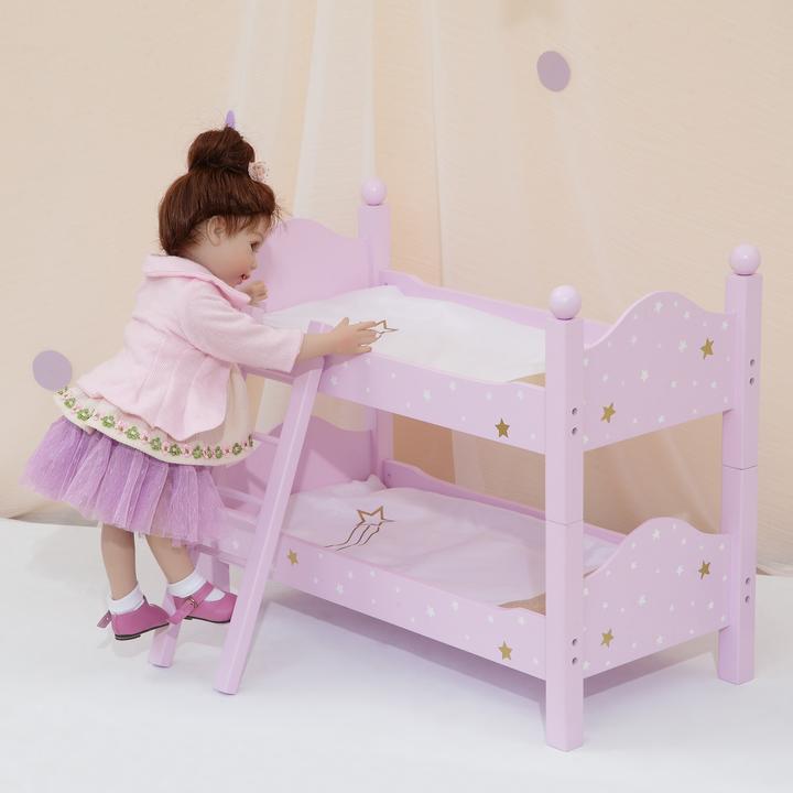 Actual product image Teamson Etagenbett Puppenbett aus Holz Puppenzubehr Puppen-Mbel Olivias World TD-0095AP