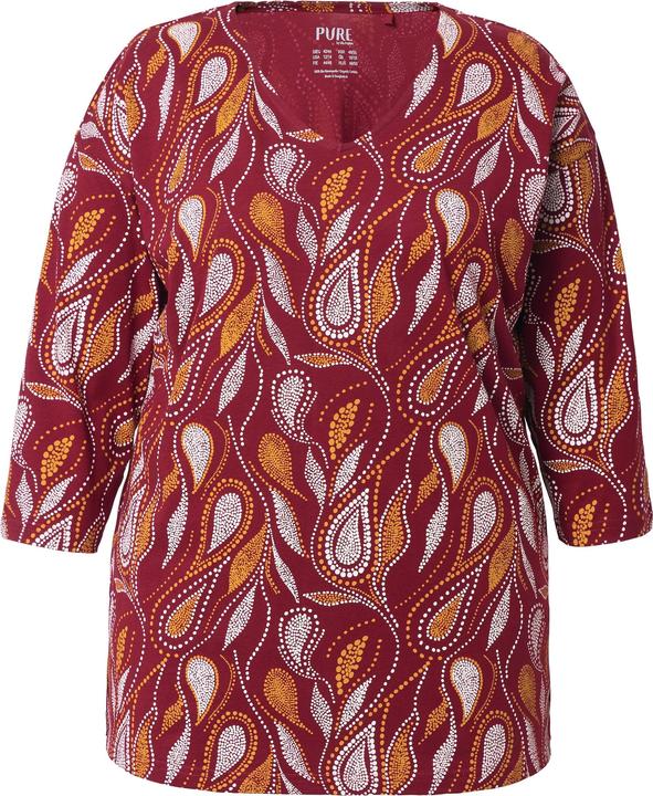 Produktbild Ulla Popken Pyjamashirt, Paisley, V-Ausschnitt, 3/4-Arm (42, 44)