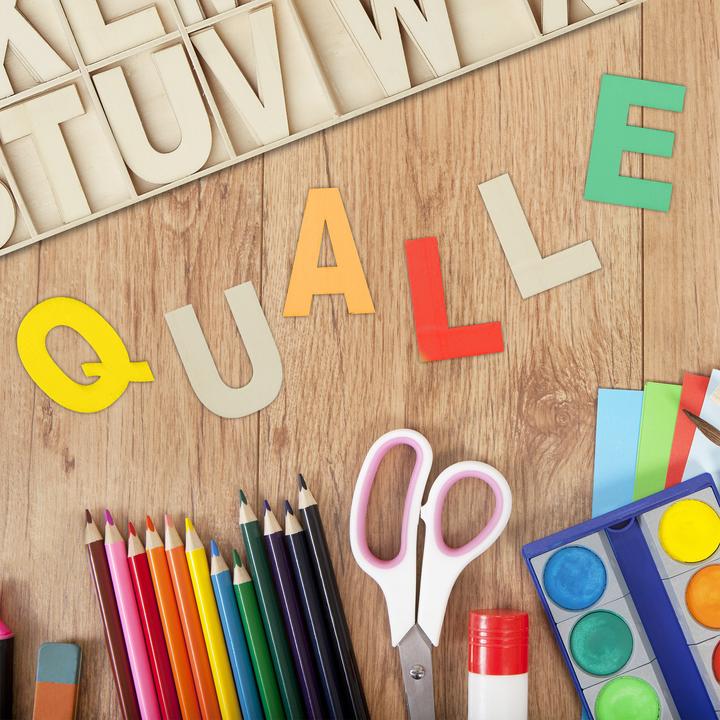 Actual product image Relaxdays Wooden letters set