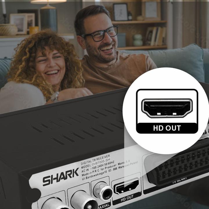 Productafbeelding Manta DVBT005-SH Tuner for TV DVBT-T2/HEVC SHARK (DVB-T, DVB-T2)