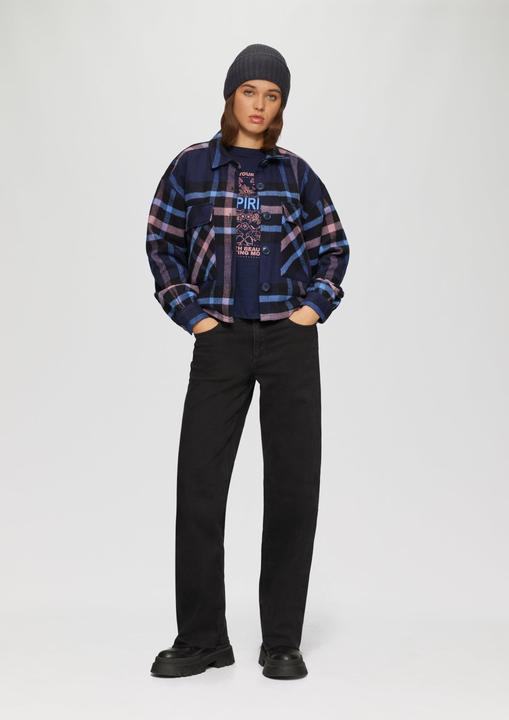 Immagine prodotto s.Oliver Bluse Cropped Overshirt aus Flanell (40)