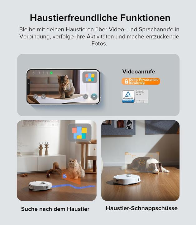 Produktbild Roborock Qrevo Edge Saugroboter mit Wischfunktion,Dual Anti-Tangle,AdaptiLift™ Chassis,18500Pa (18500 Pa, Wischpads (rotierend))