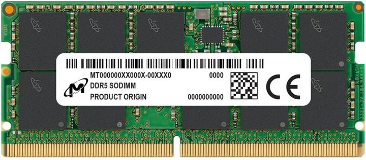 Produktbild Crucial Micron DDR5 ECC SODIMM 32GB 2Rx8 4800 (1 x 32GB, 4800 MHz, DDR5-RAM, SO-DIMM)