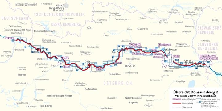 Produktbild Donauradweg 2, Von Passau über Wien nach Bratislava 50000 (Deutsch, Walter Theil, 2019)