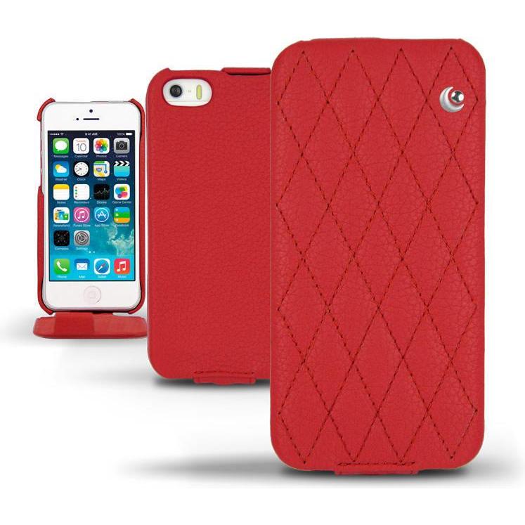 Thumbnail - Noreve Lederschutzhülle vertikal (Apple iPhone 5s), Smartphone Hülle, Rot