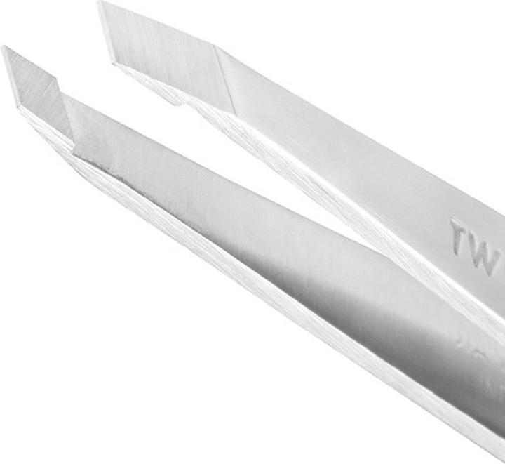 Actual product image Tweezerman Platinum Silver Slant Tweezer
