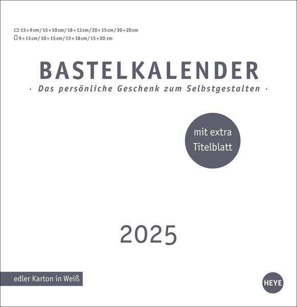Produktbild Premium-Bastelkalender weiss gross 2025