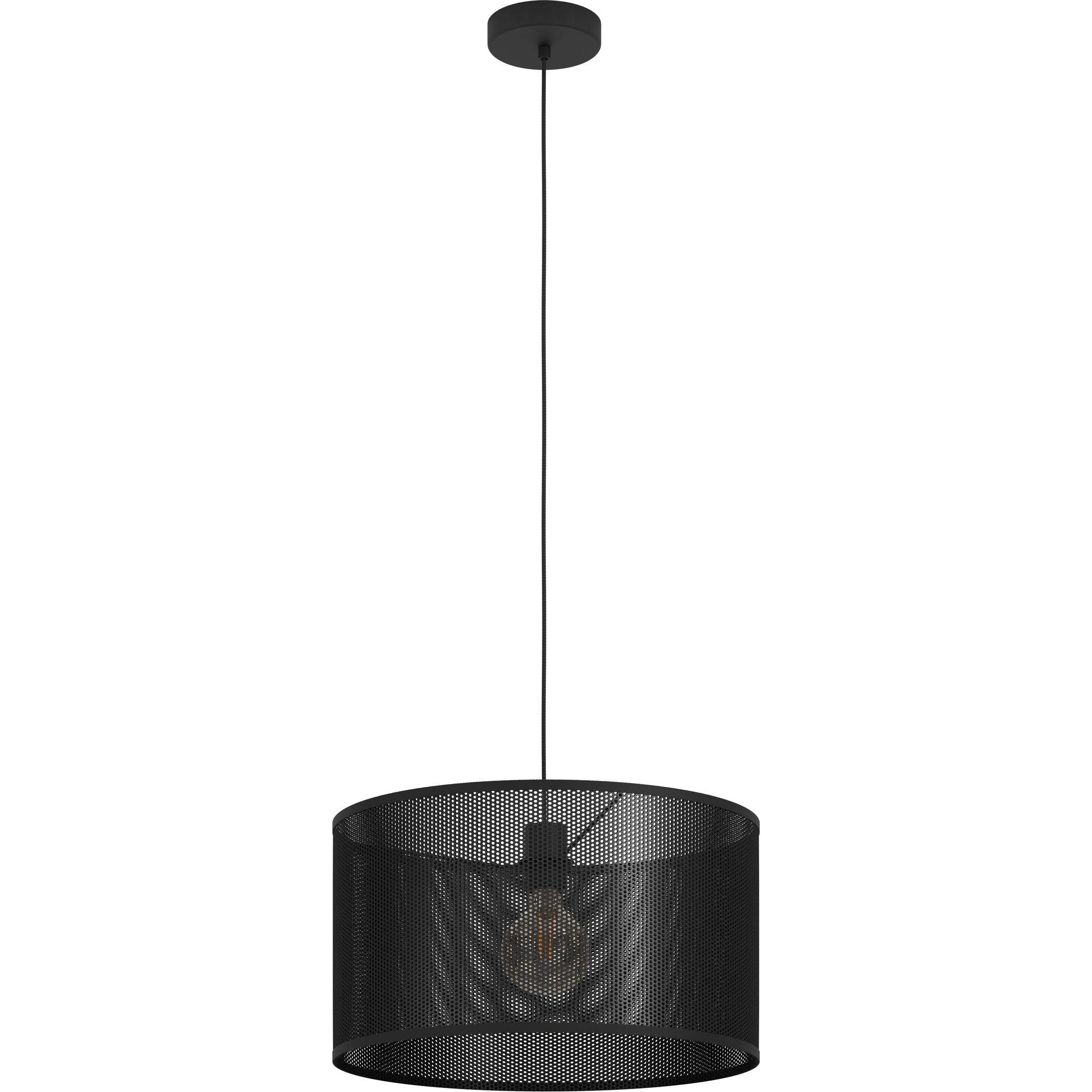 EGLO, Pendelleuchte, 43795 MANBY E27 Hängeleuchte Ø450mm Schwarz (E27)