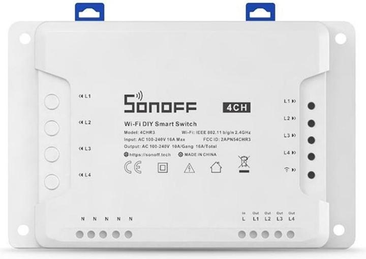 Produktbild Sonoff 4CHR3 - 4-gang Wi-Fi Smart Switch