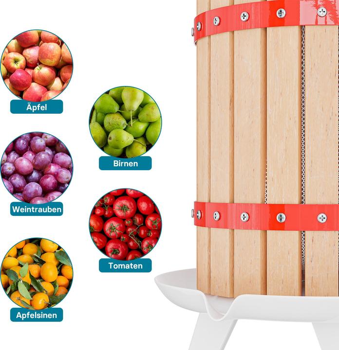 Actual product image Wiltec Quality 30L Fruit Press Apple Wine Cider incl. Pulp Bag