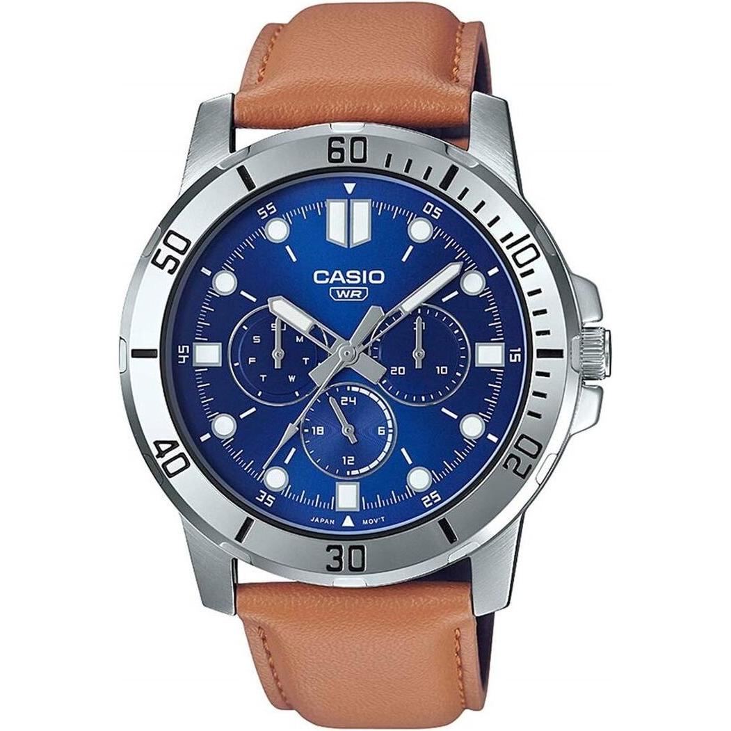 Casio, Armbanduhr, Collection, Beige, (Analoguhr, 45 mm)