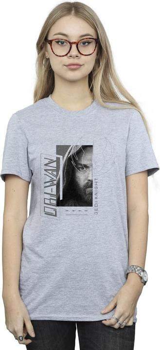 Actual product image Star Wars Womens/Ladies Obi-Wan Kenobi Jedi SciFi Collage Cotton Boyfriend T-Shirt (M)