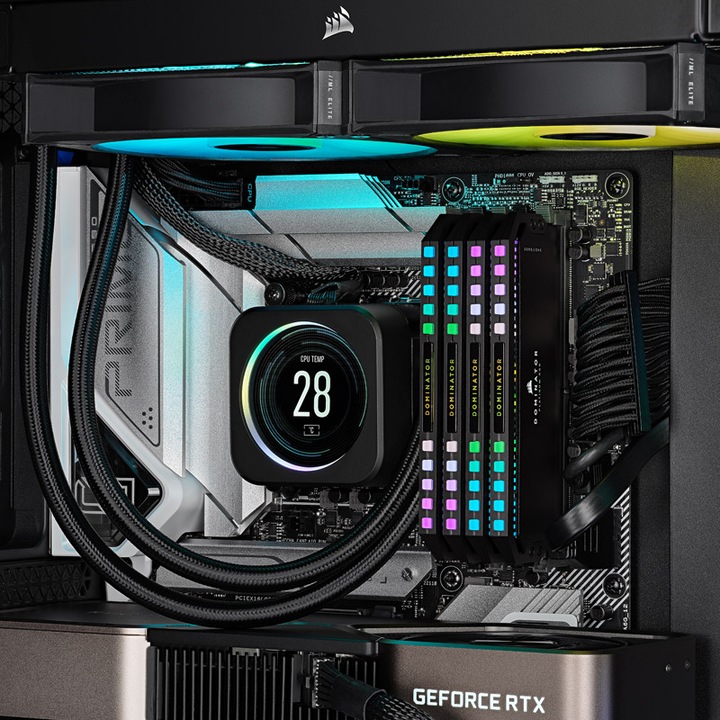 Image du produit Corsair DDR5 64GB PC 6400 CL32 KIT (2x32GB) DOMINATOR P RGB retail (2 x 32GB, 6400 MHz, RAM DDR5, DIMM)