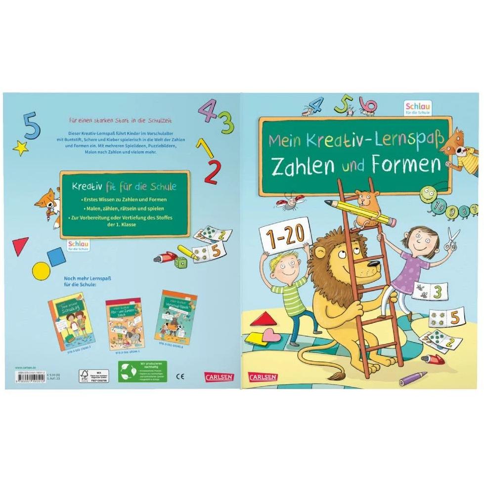 Thumbnail - Schlau für die Schule: Mein Kreativ-Lernspass: Zahlen und Formen, Kinderbücher von Theresia Koppers, Christine Mildner