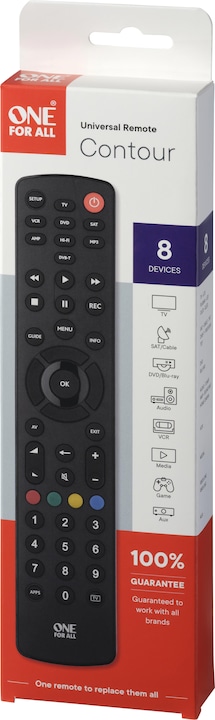 Immagine prodotto One for All Contorno 8 (Telecomando universale, Infrarossi)