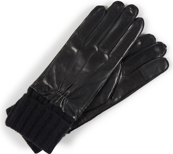Produktbild Cash-Mere Lederhandschuhe mit Stulpen und Touchscreen tauglich (S)