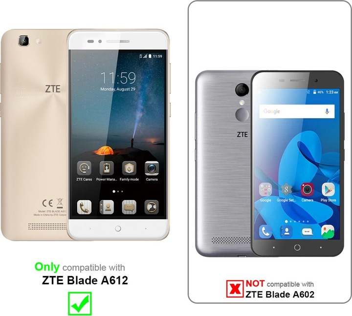 Produktbild Cadorabo TPU Matt Metallic Cover (ZTE Blade A612)