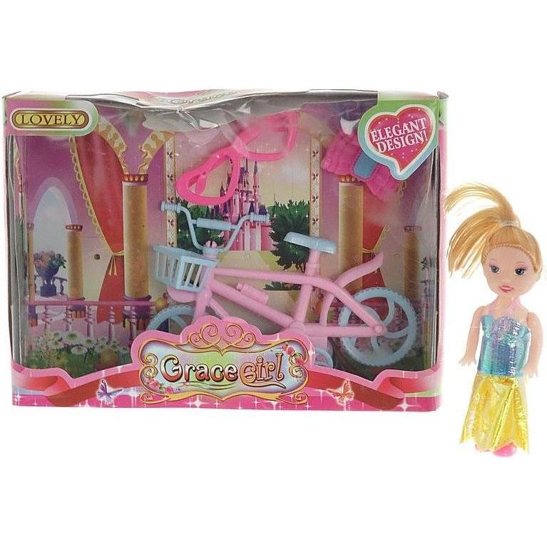 Adar Mini-9-cm-Puppe mit Fahrrad