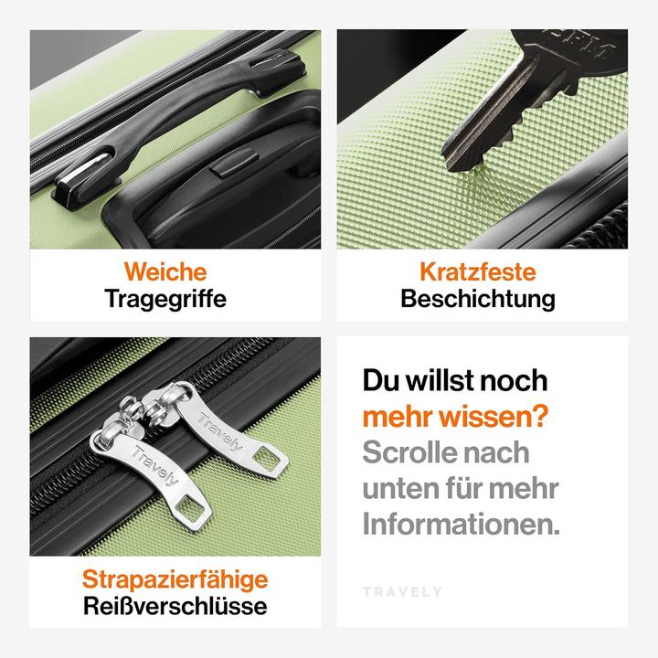 Produktbild Travely Grosser Hartschalenkoffer aus Polycarbonat (60 l)