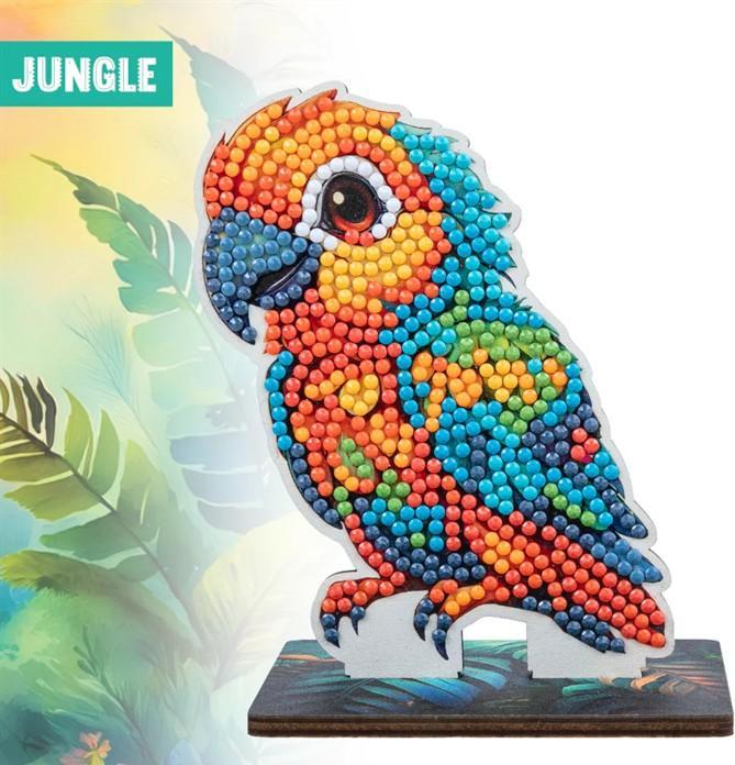 Image du produit Craft Buddy Jungle Papagei, Crystal Art Buddy, ca. 11x8cm