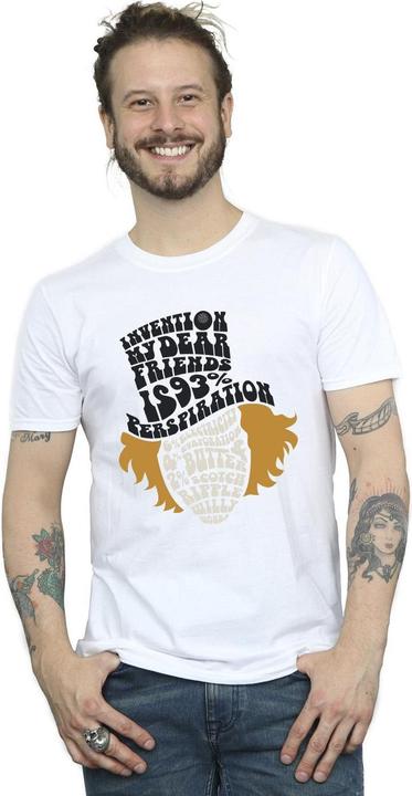 Immagine prodotto Willy Wonka & the Chocolate Factory Willy Wonka Typed Head Maglietta Uomo (3XL)