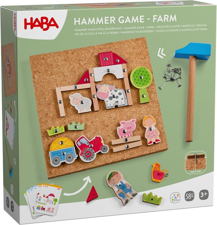 Haba Hammer-Nagelspiel Bauernhof