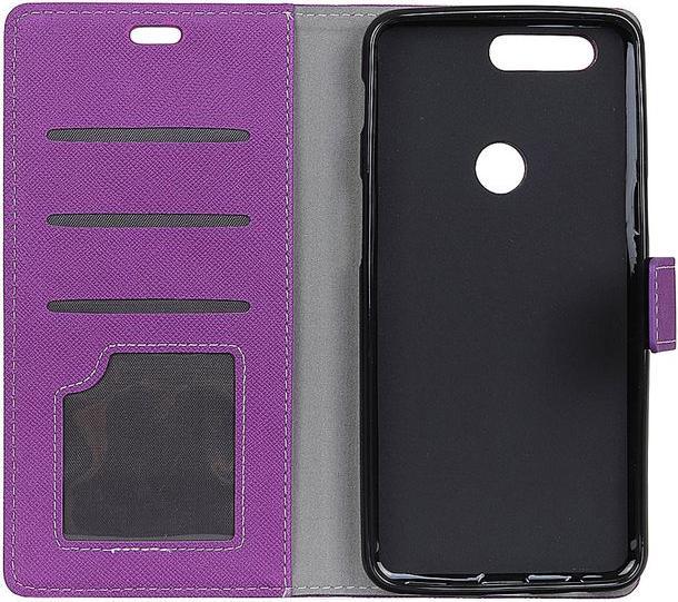 Image du produit MU Classic Housse en cuir avec motif en croix (OnePlus 5T)