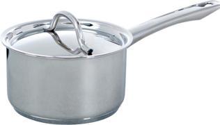 BK Profiline Steelpan met deksel 16 cm (Casserole à manche, Poêle à frire, Acier inoxydable)