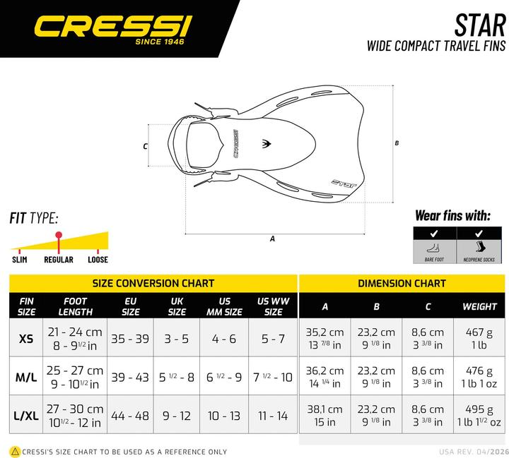 Produktbild Cressi Star Flossen