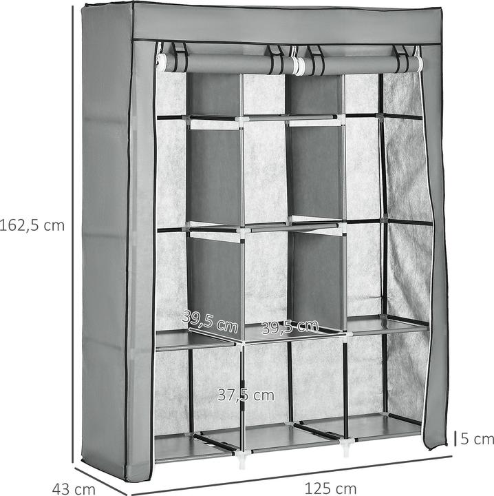 Image du produit Homcom Armoire en tissu (125 x 43 x 162,5 cm)