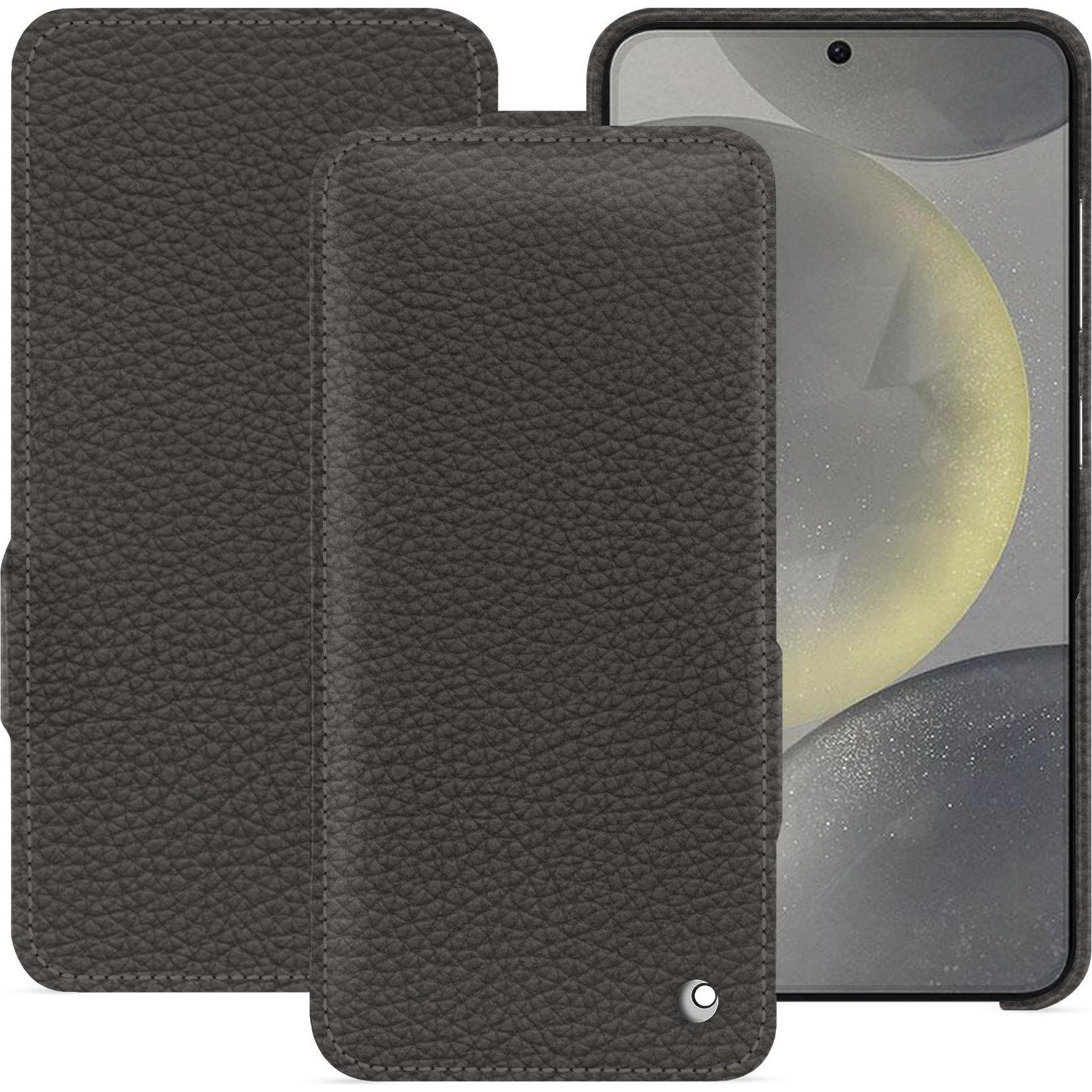 Noreve Lederschutzhülle horizontal (Samsung Galaxy S24), Smartphone Hülle, Grau