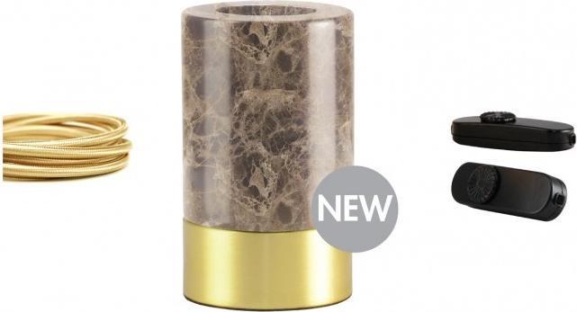 Kare Design Lampe de table Madison 11cm marbre brun (E27)