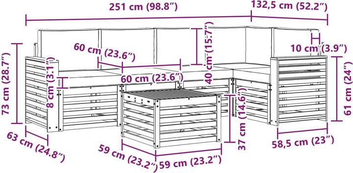 Produktbild vidaXL Outdoor-Sofa