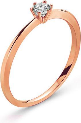 Produktbild Natsumi Schmuck Diamantring Rotgold 18K/750 0.15 ct H si (51, 750/18 K Gold)