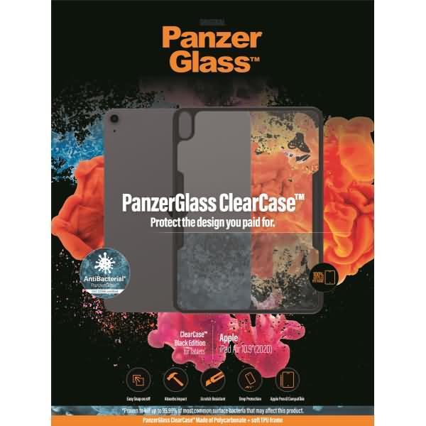 Actual product image PanzerGlass Back Cover ClearCase Black Edition AB iPad Air (2020) (IPad Air (2022))